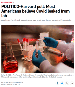 PoliticoLabLeak | MR Onlinenbsp | Politico Lab Leak | MR Online