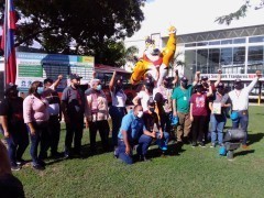 “Socialist Kellogg” factory workers and a delegation of workers from the U.S., Canada, Colombia, Mexico and Tunisia visiting the factory. “Socialist Kellogg” factory workers and a delegation of workers