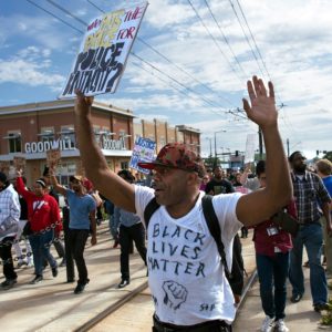 Herd impunity? St. Paul, Minnesota September 20, 2015 around 100 protesters blocked the light rail line in St. Paul to protest the treatment of Marcus Abrams by St. Paul police